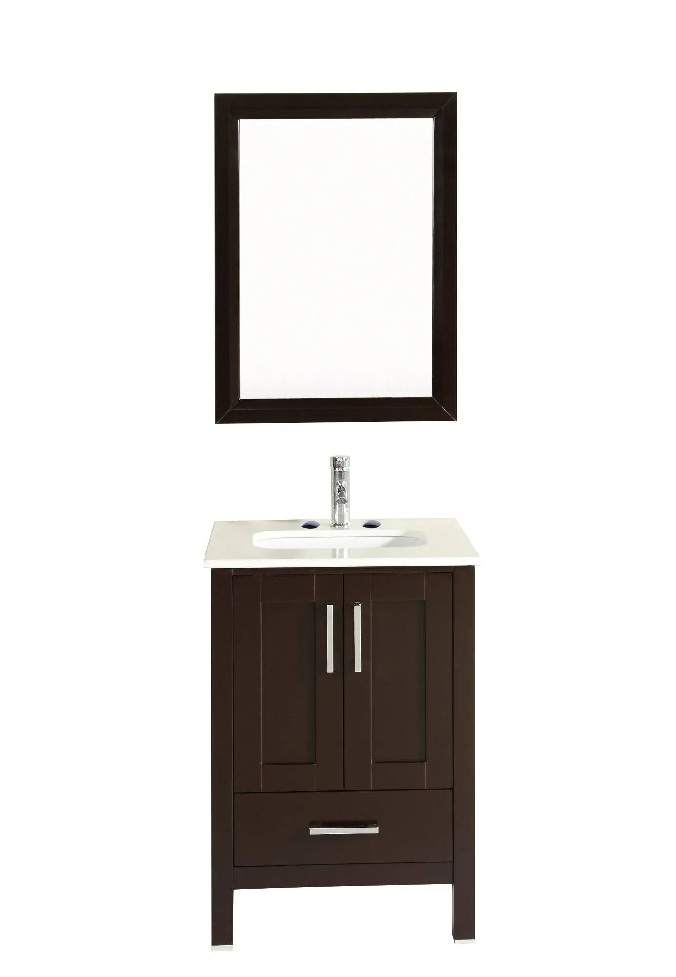 Eviva Aberdeen 30" Transitional White Bathroom Vanity