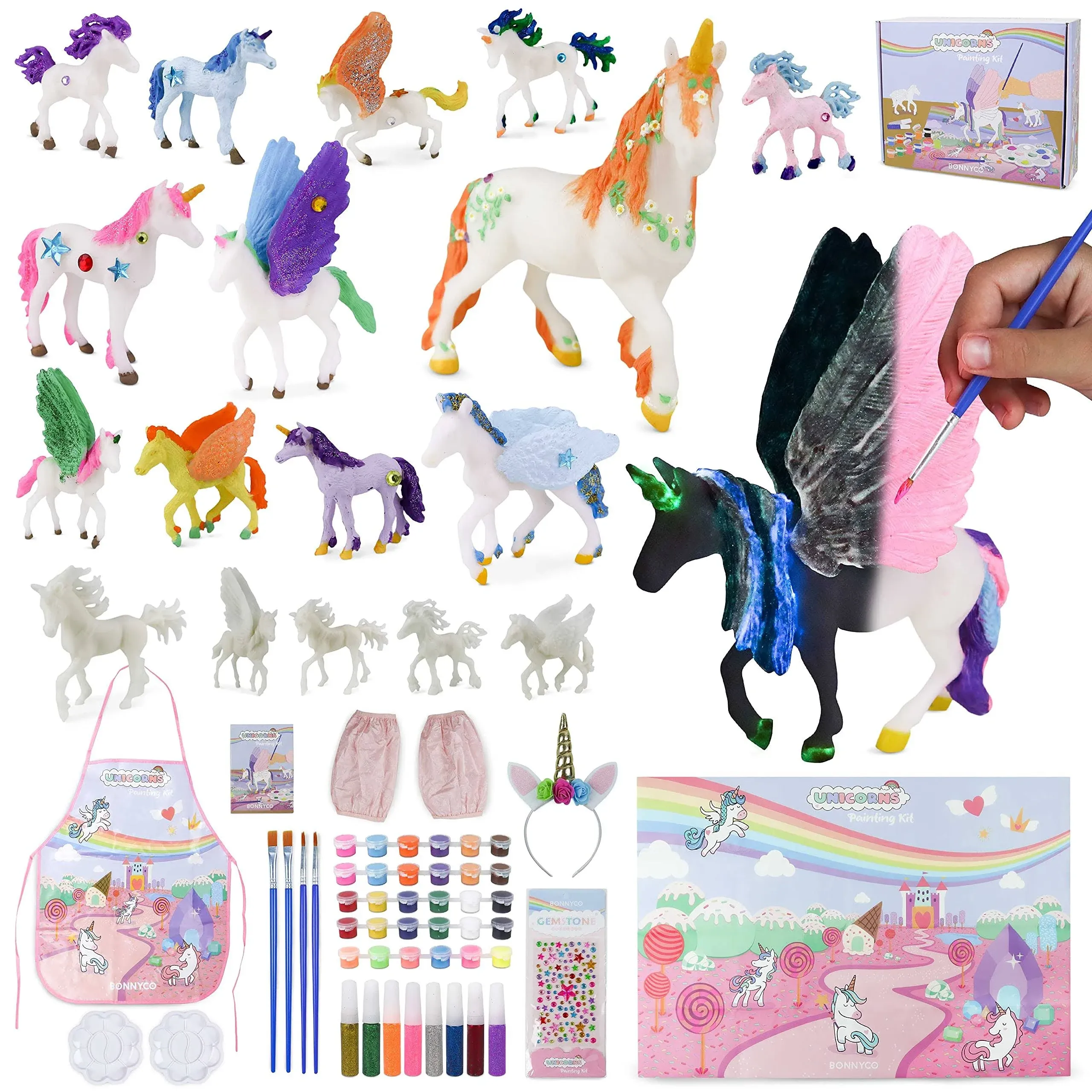 Unicorns Gifts for Girls Painting Kit with 18 Unicorns Painting for Kids with...