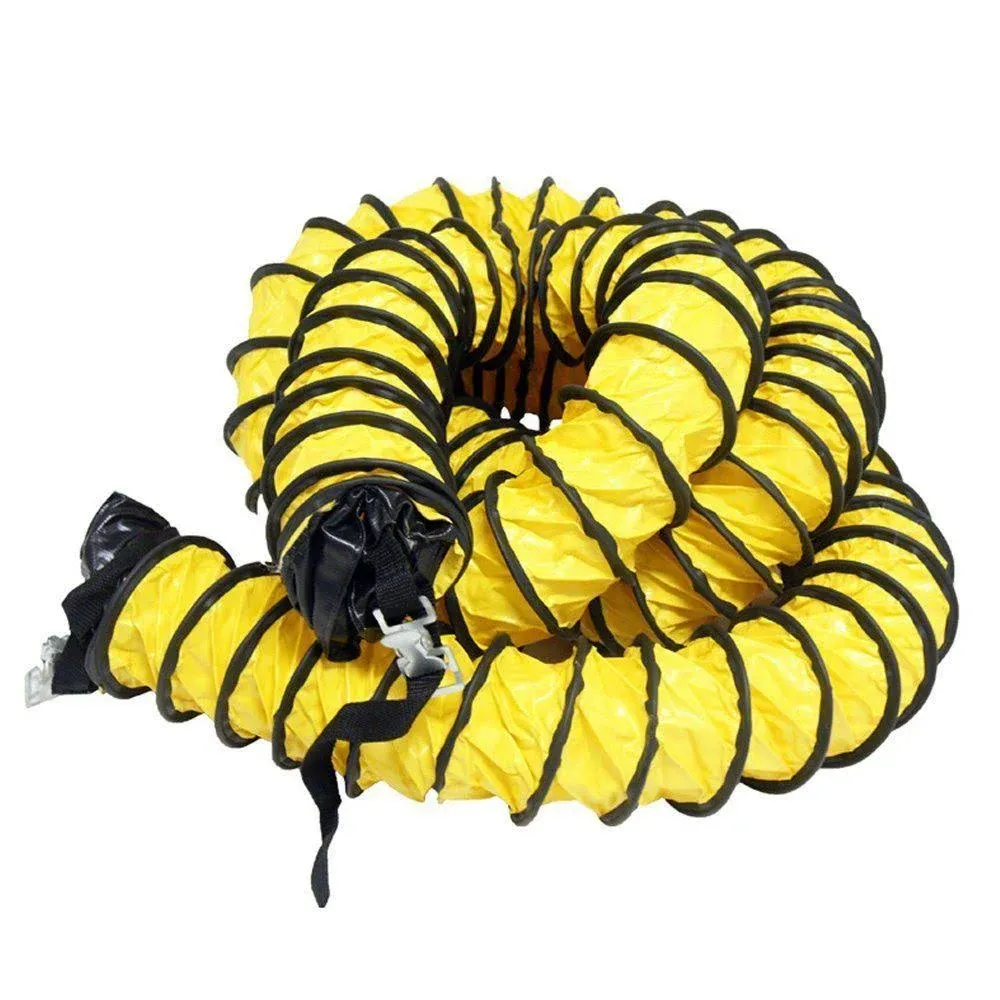 Rubber-Cal Air Ventilator Yellow 4 in. D x 25 ft.Coil Flexible Ducting Yellow 23-184-04-25