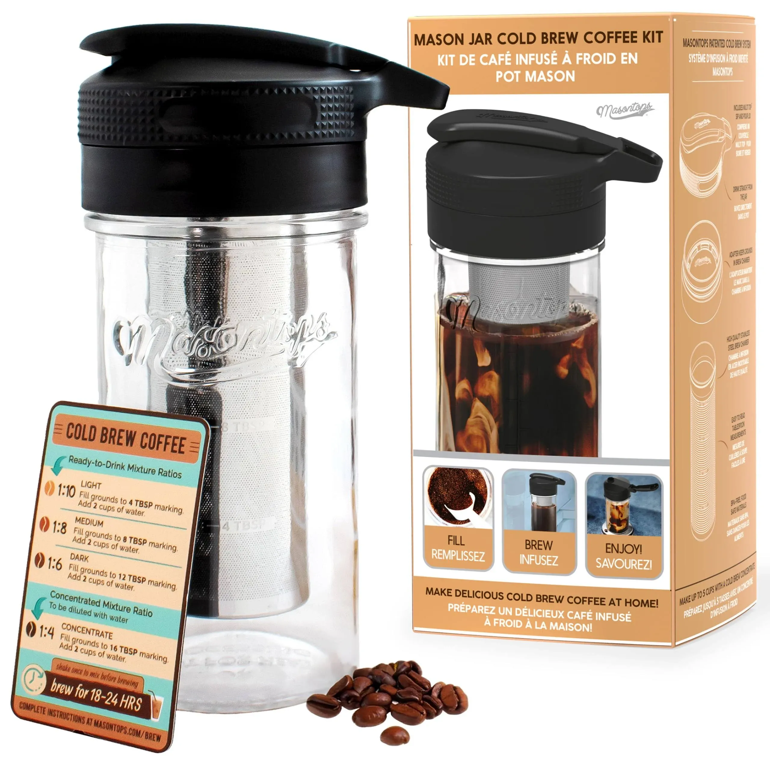 Masontops Cold Brew Coffee Kit Jar