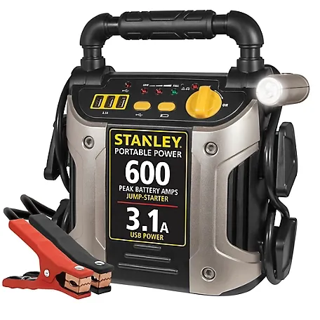 Stanley 600A Peak Automotive Jump Starter with USB, Instant 300A, J309