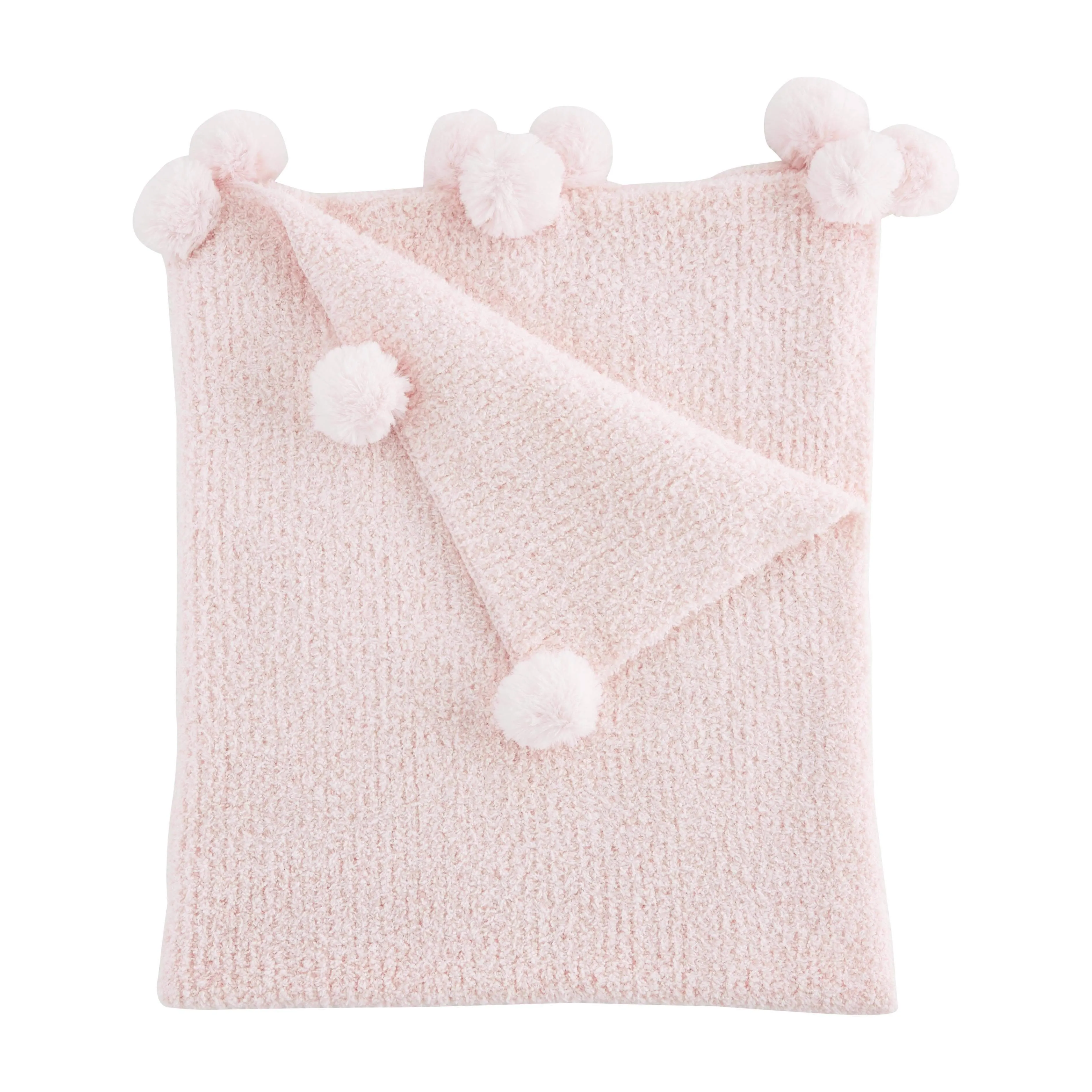 Mudpie Pink Chenille Blanket