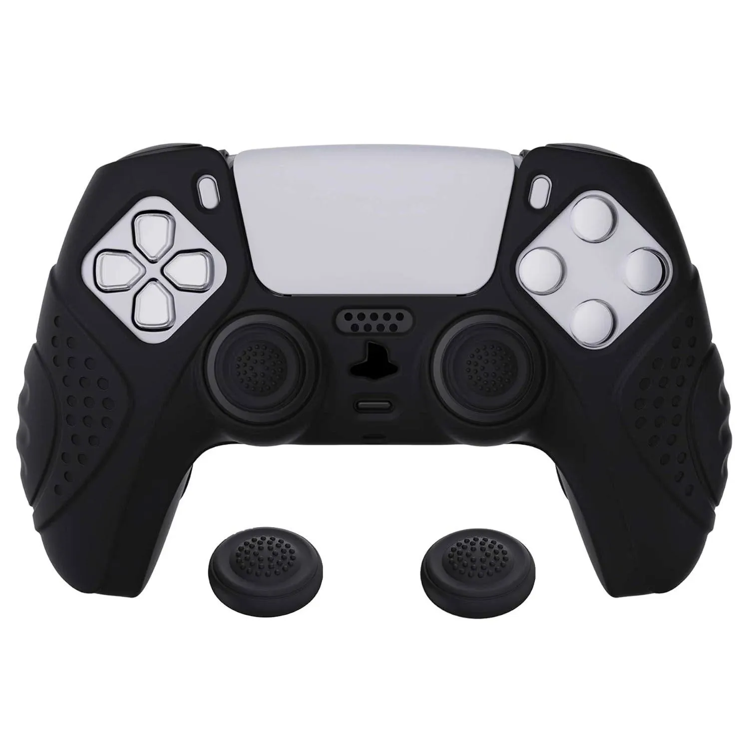 eXtremeRate PlayVital Guardian Edition Black Ergonomic Soft Anti-Slip Controller