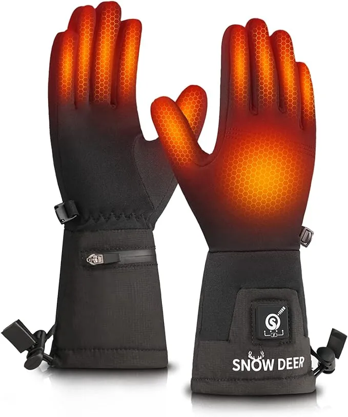 Heated Glove Liners Men Women,Rechargeable Battery Heated Motorcycle Ski Snow Warmer Gloves