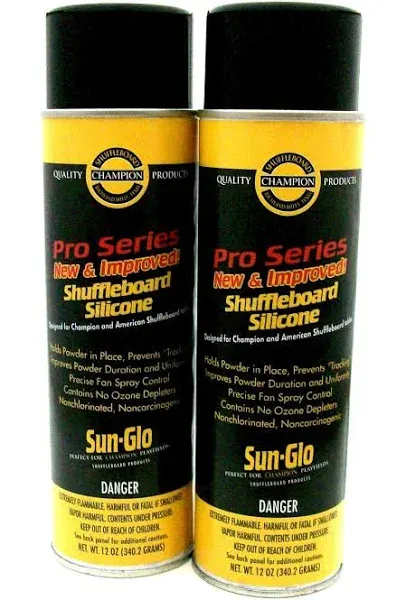 Sun-Glo Silicone Shuffleboard Spray (12 oz.) (Pack of 2)