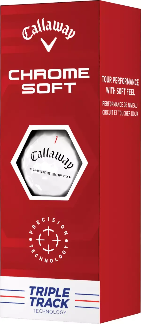 Callaway Chrome Soft Triple Track Golf Balls - Sleeve 2022