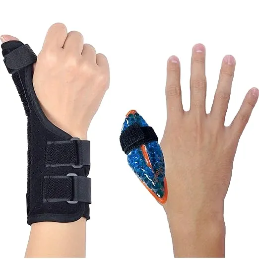  Thumb Splint Brace Plus Finger Hot and Cold Gel Pack- for de quervain&#039;s 