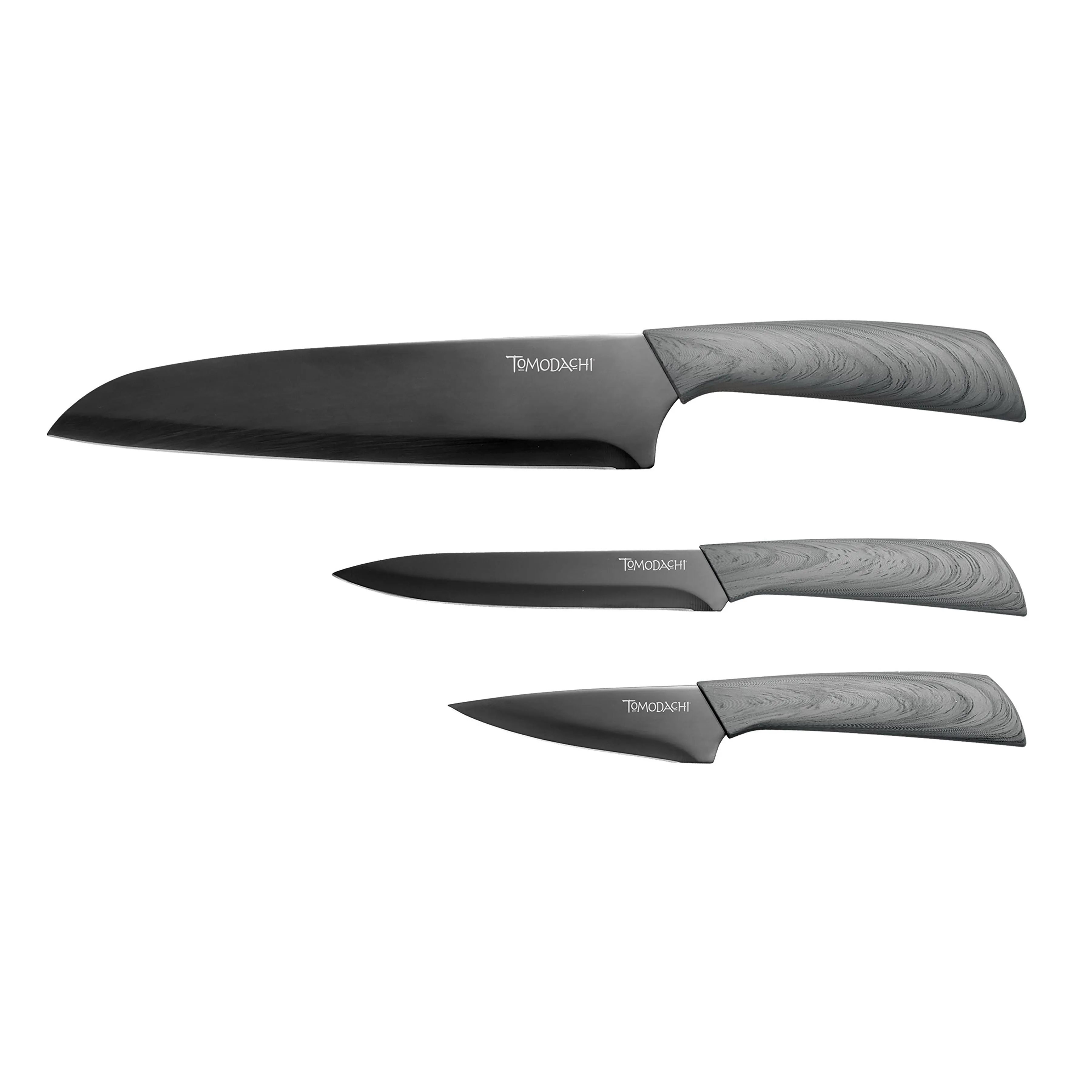 Tomodachi™ Raintree Ash 3-Pc. Knife Set with Blade Guards