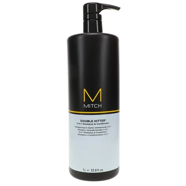 Paul Mitchell MITCH Double Hitter 2-in-1 Shampoo & Conditioner for Men, For All Hair Types