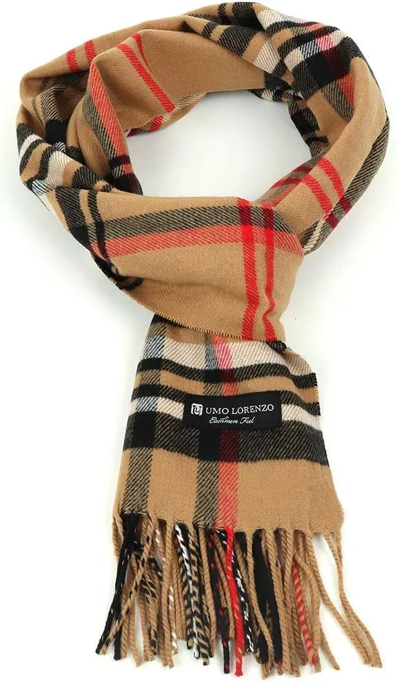 Unisex Plaid Cashmere Feel  Acrylic Scarves- AS2400-5