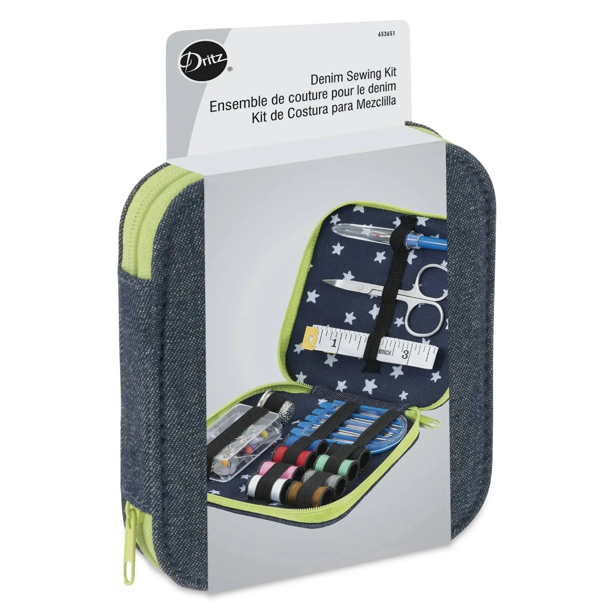 Dritz Denim Sewing Kit Navy