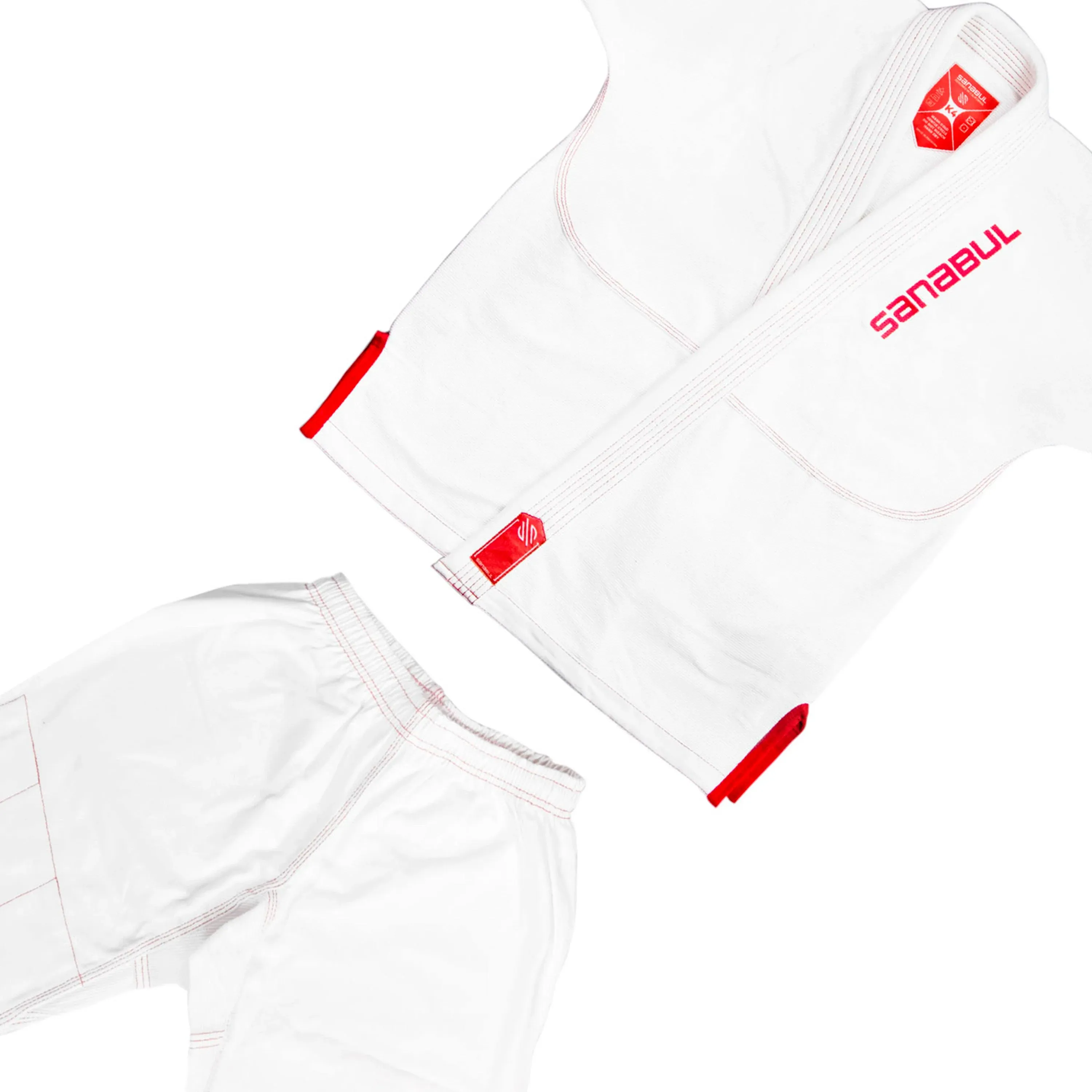 Future Legend Kids Jiu Jitsu Gi - White/Red - K0 by Sanabul