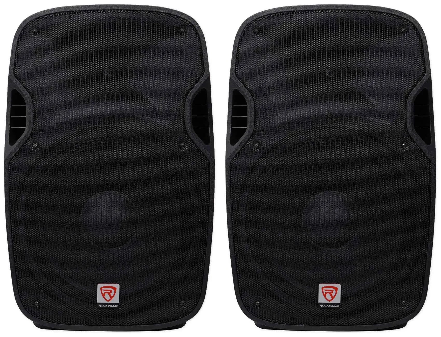 Rockville (2) SPGN154 15" Passive 1600W DJ PA Speakers Lightweight Cabinet 4 Ohm