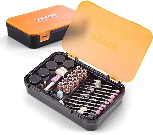 VEVOR Rotary Tool Accessories Kit 357PCS, 1/8" Diameter Shank Power Rotary Tool Accessories Set, Universal Fitment Electric Tool Accessories for Carving, Sanding, Cutting, Drilling, Cleaning, Grinding