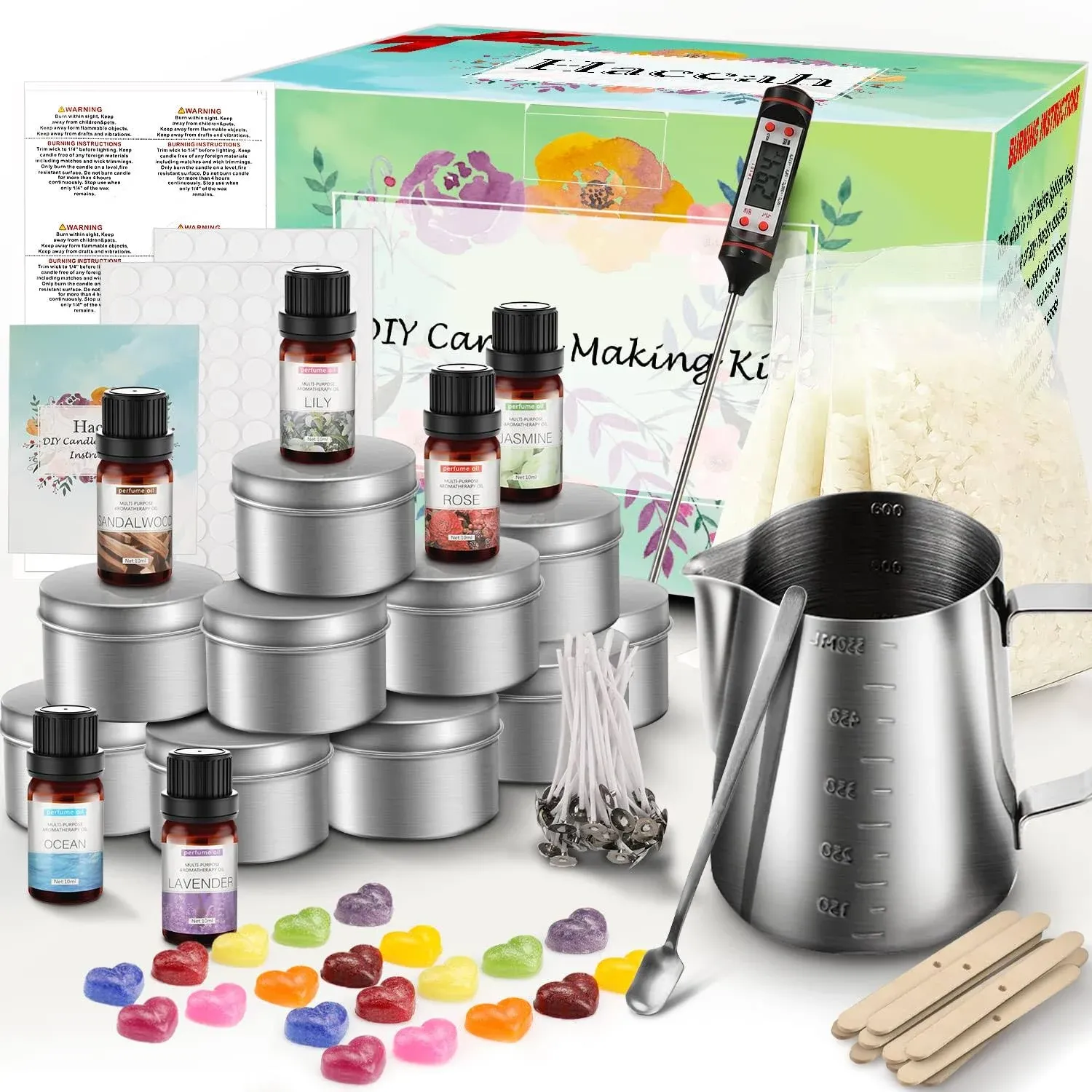 Haccah Complete Candle Making Kit,Candle Making Supplies,DIY Arts and Crafts Kits ...