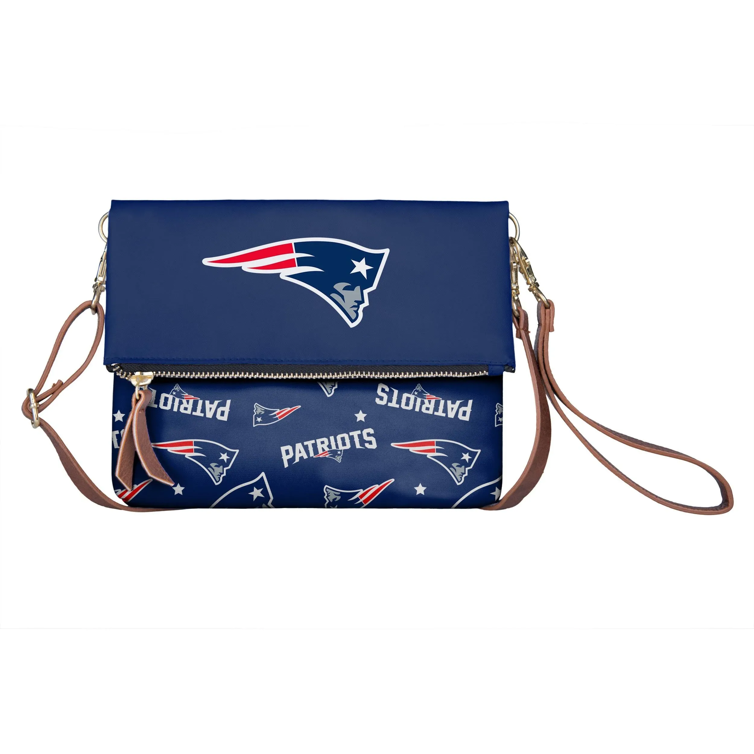 New England Patriots NFL Printed Collection Foldover Tote Bag