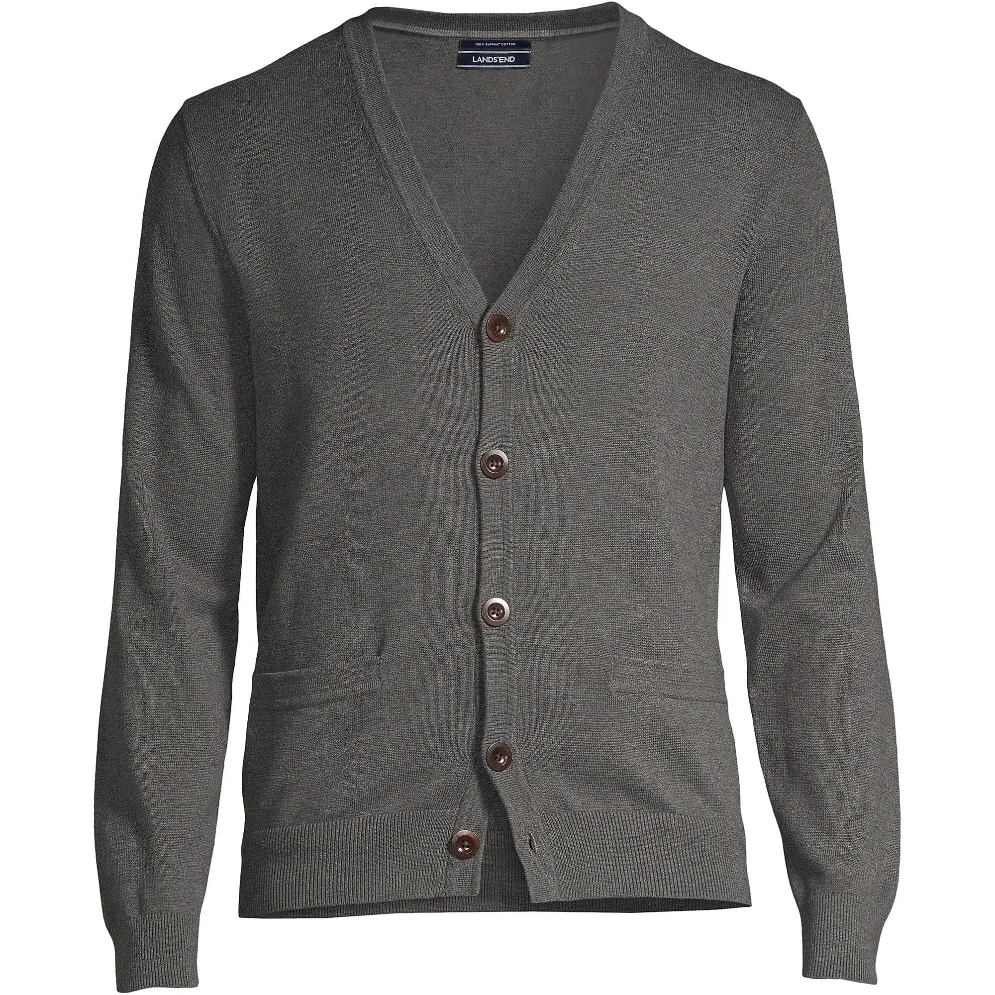 Men's Lands' End Classic-Fit Supima Cotton Cardigan Sweater