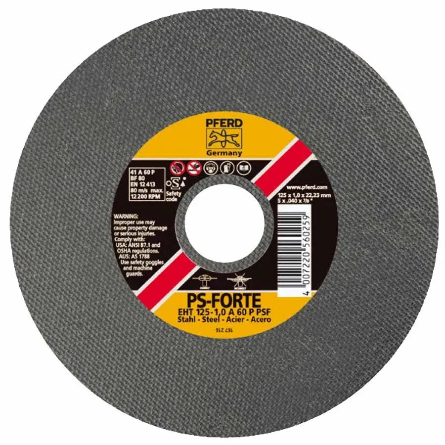 Pferd 69949 4-1/2" X .045" Cut-off Wheel, 7/8" Ah, A P Psf - 46 Grit - Type 1 (25 In A Box)