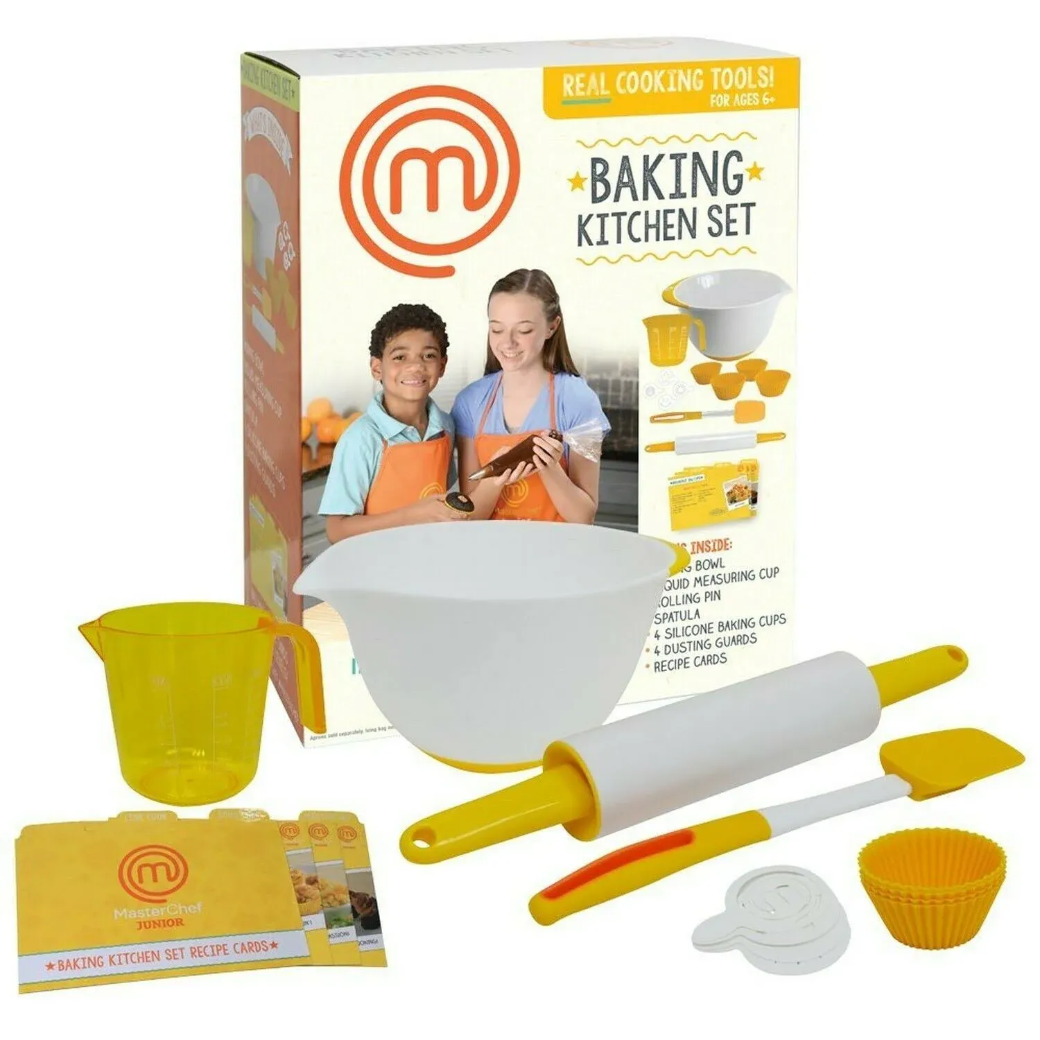 Masterchef Junior Baking Kitchen Set - 7 Pc. Kit Includes Real Cooking Tools