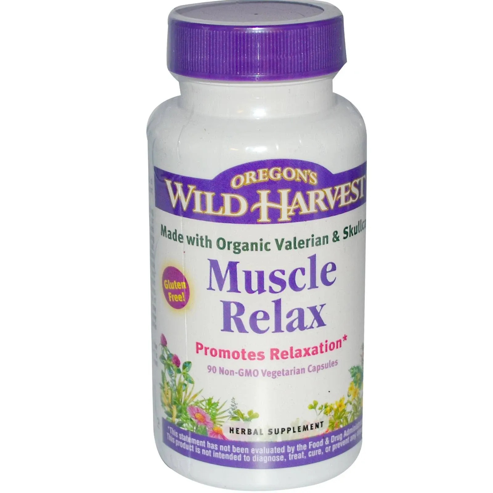 Oregon's Wild Harvest Muscle Relax Organic Herbal Supplement Vegan Capsules