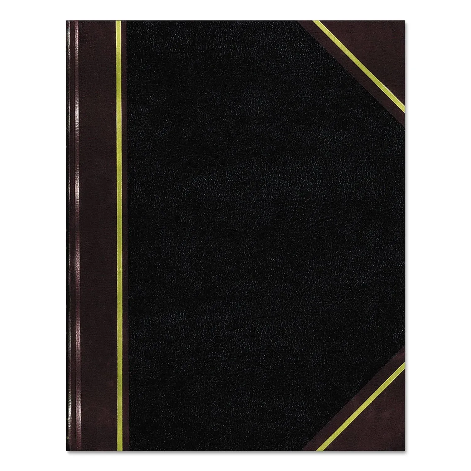 National Texthide Record Book Black/Burgundy 150 Green Pages 10 3/8 x 8 3/8