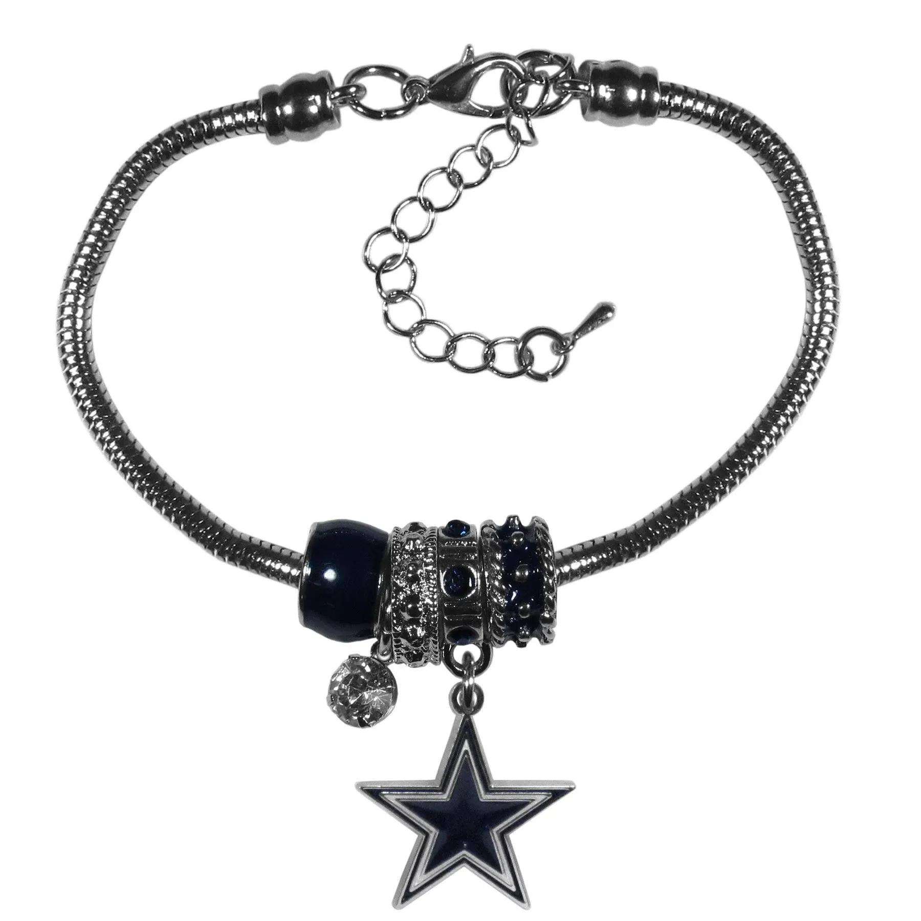 Siskiyou Dallas Cowboys Euro Bead Bracelet