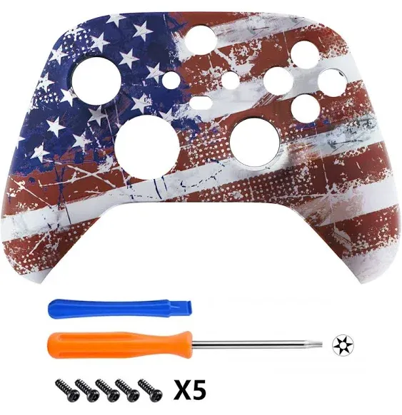 eXtremeRate Impression US Flag Replacement Front Housing Cover for Xbox Core ...