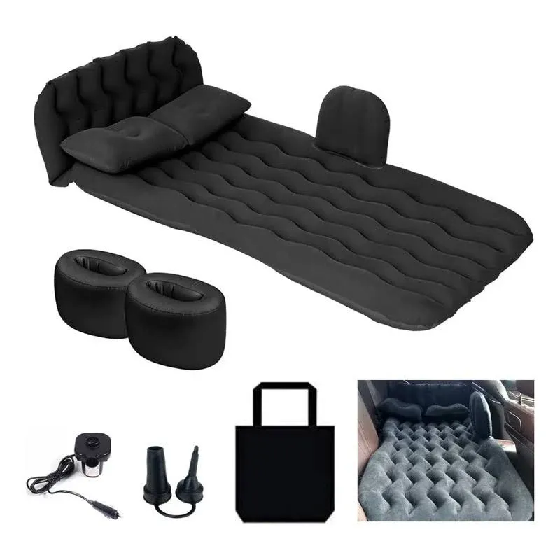 Car Air Mattress Camping Bed Inflatable Head Guard Thickened Backseat