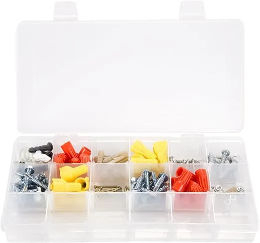 Pink Tool Box – Durable Tackle Box Organizer with 4 Compartments for Hardware, Fishing Tackle, Beads, Hair Accessories and More by Stalwart