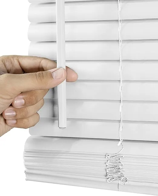 CHICOLOGY Blinds for Windows , Mini Window Door & Shades Camper Horizontal Gloss White, 23"W X 36"H