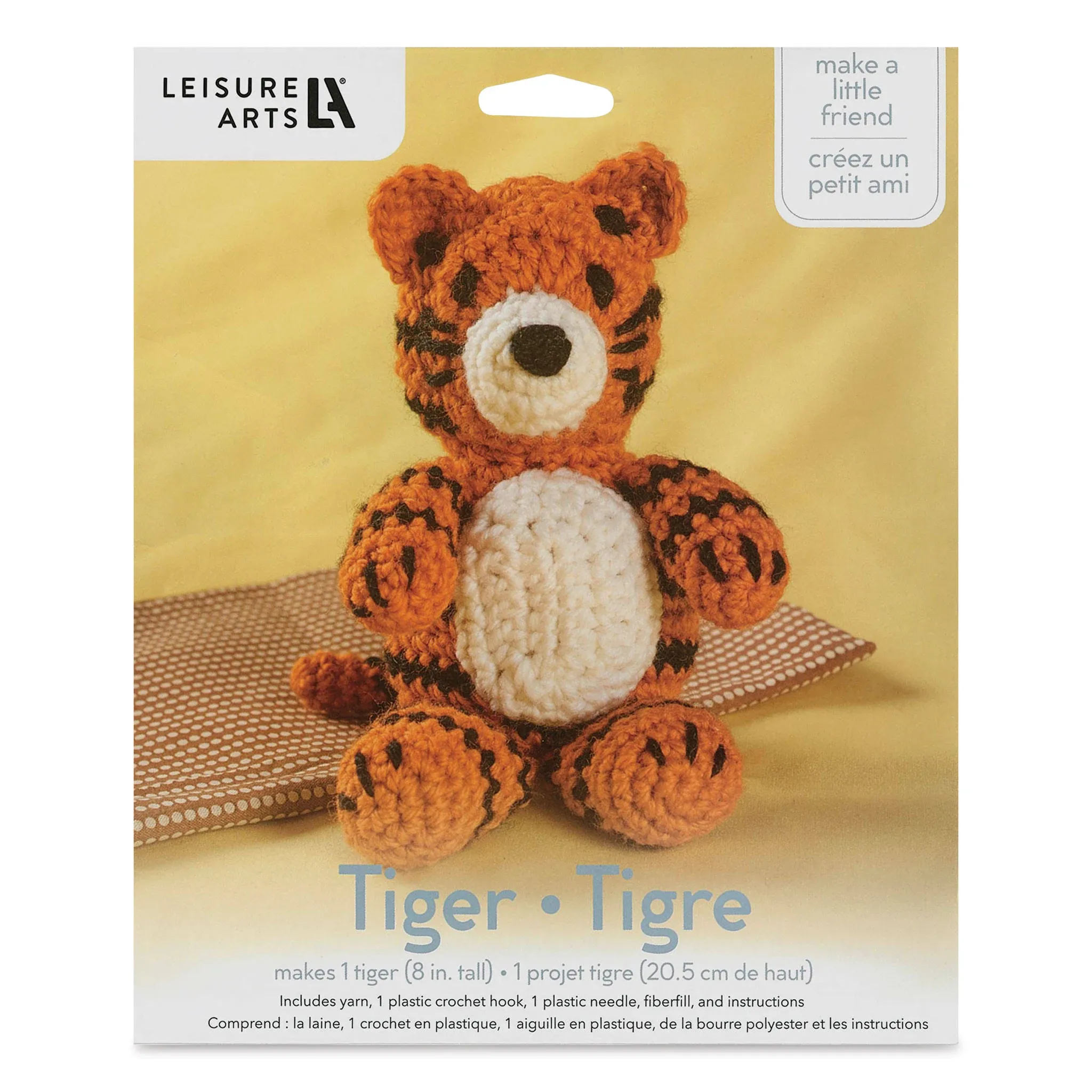 Leisure Arts Crochet Friend Kit Tiger