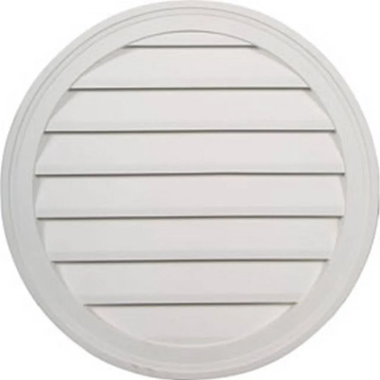 Ekena Millwork 24"W x 24"H x 1"P, Round Gable Vent Louver, Non-Functional