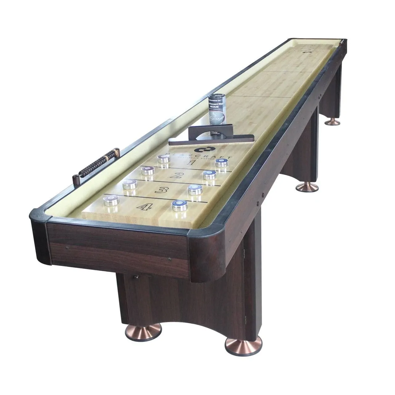 Playcraft Woodbridge Cherry 16' 2 Piece Construction Shuffleboard Table