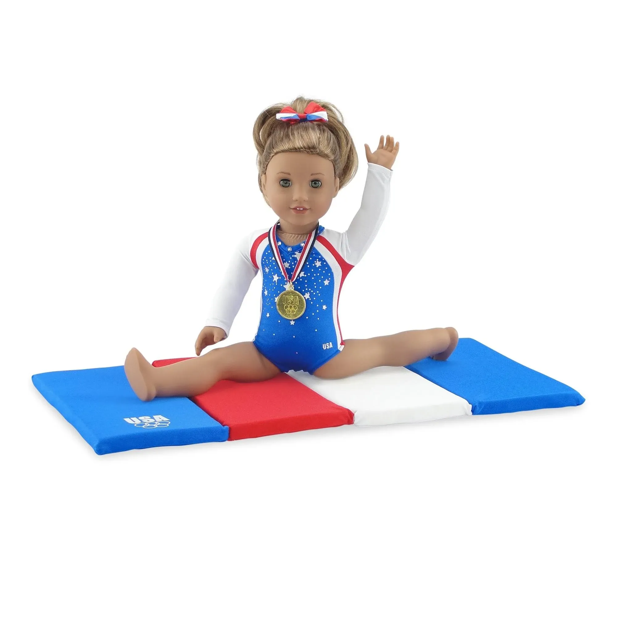 Emily Rose 18 inch Doll Clothes Team USA 4 Piece Doll Gymnastics Set