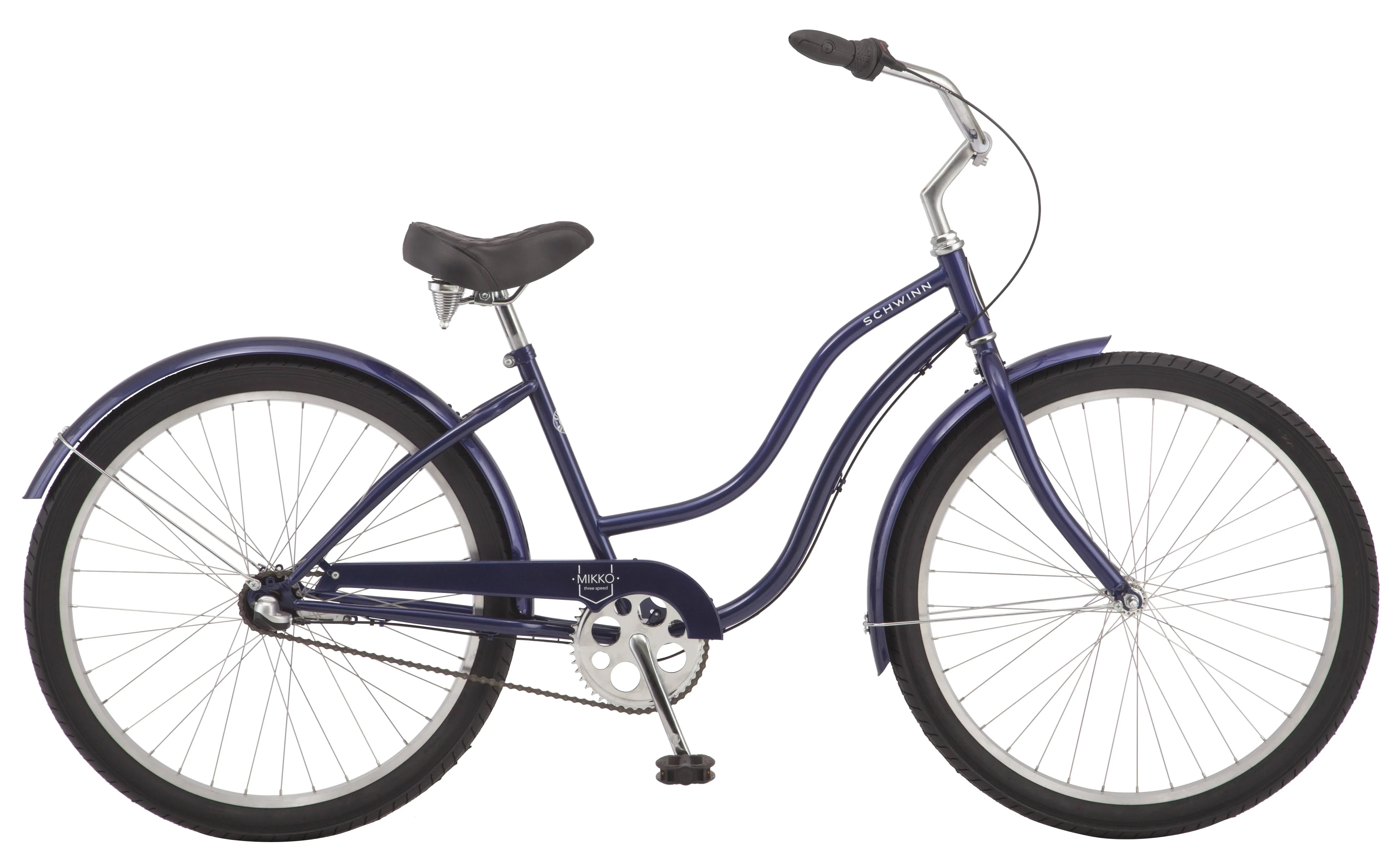 Schwinn Mikko Beach Cruiser Bike for Adult Men and Women 1/3/7-Speed Twist Shifter Options