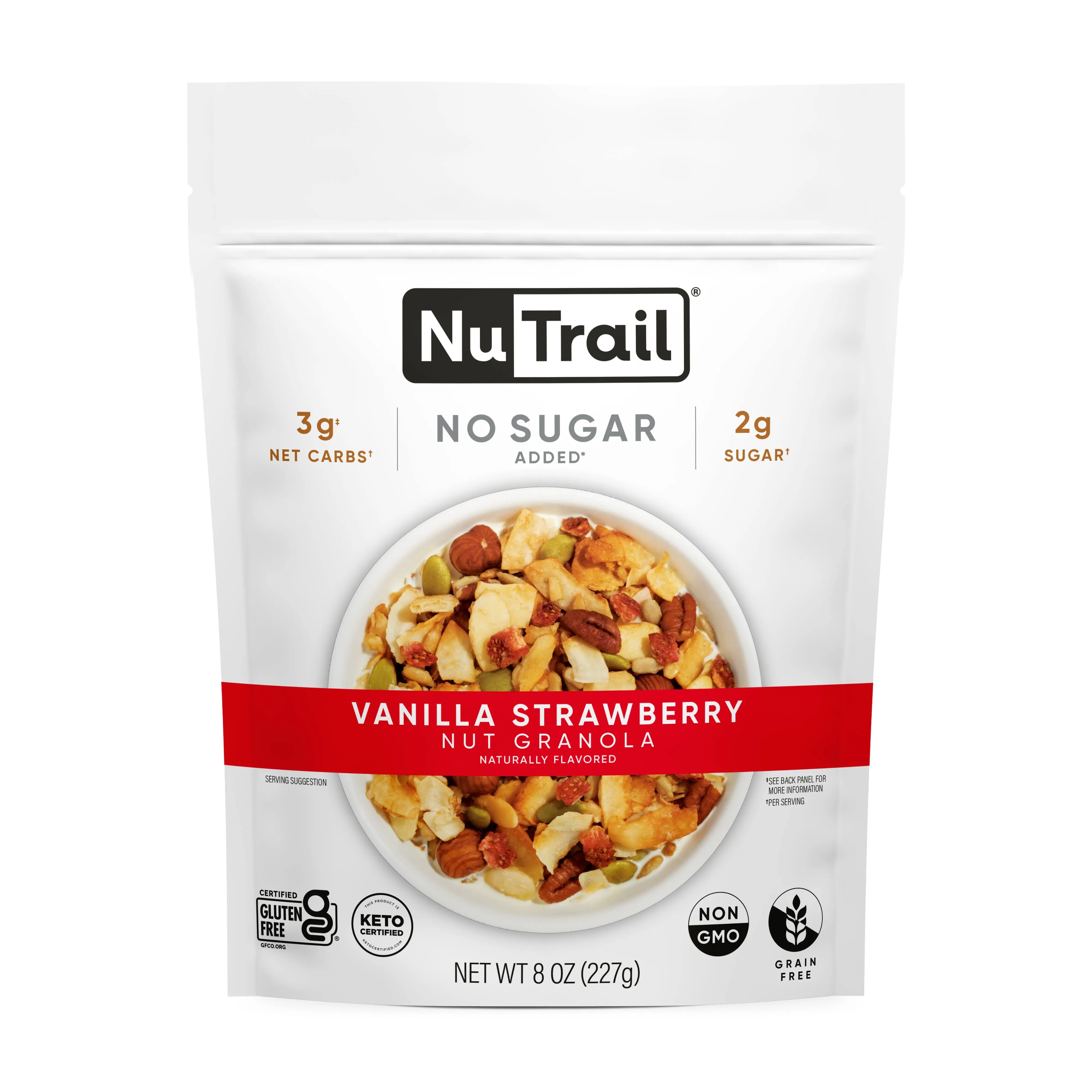 NuTrail Nut Granola, Vanilla Strawberry - 8.0 oz