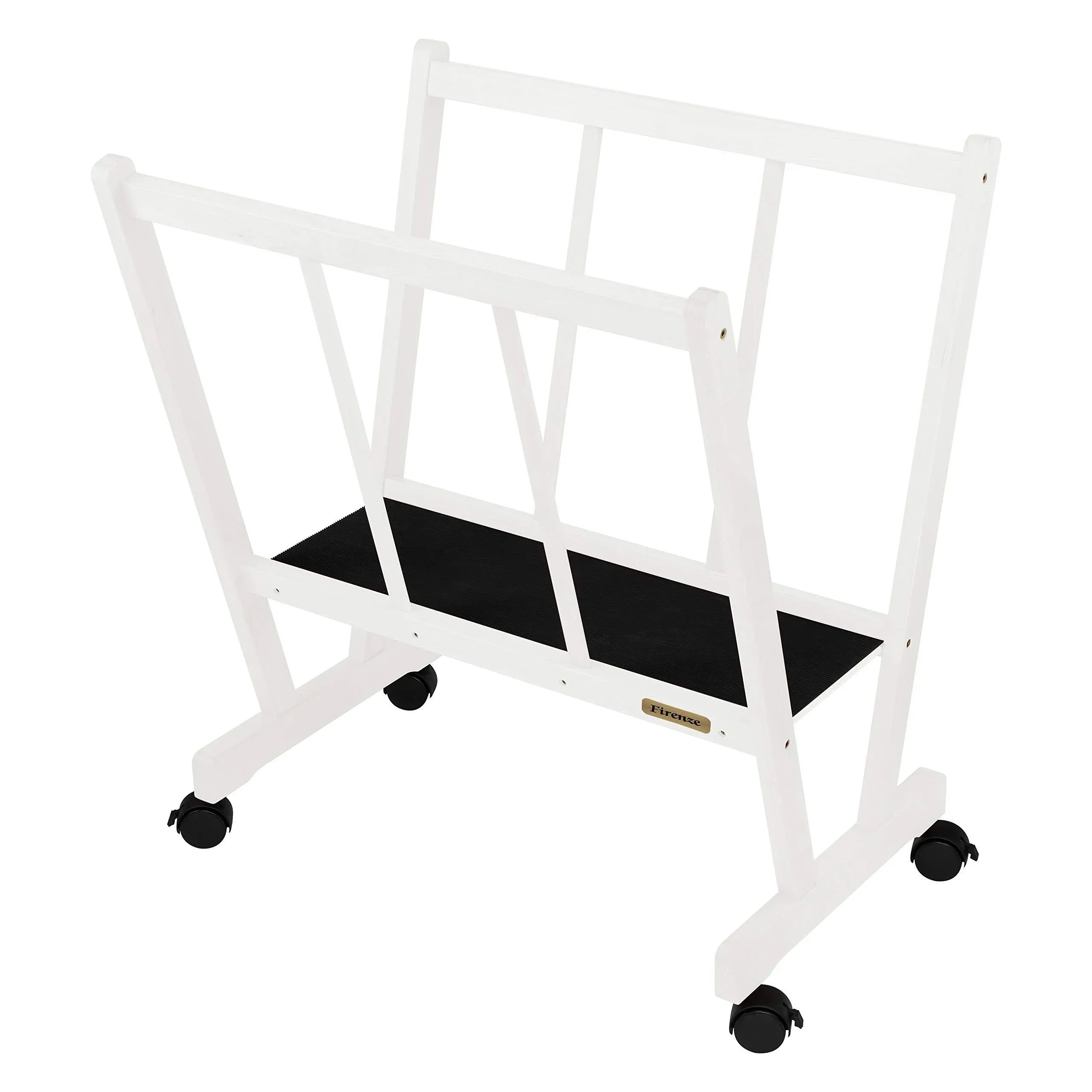 Firenze Wood Large Print Rack with Castors - Perfect for Display of Canvas