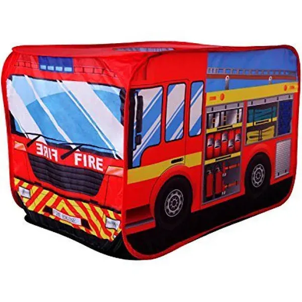 Fire Engine Truck Pop-Up Play Tent Kids Pretend Vehicle by Poco Divo