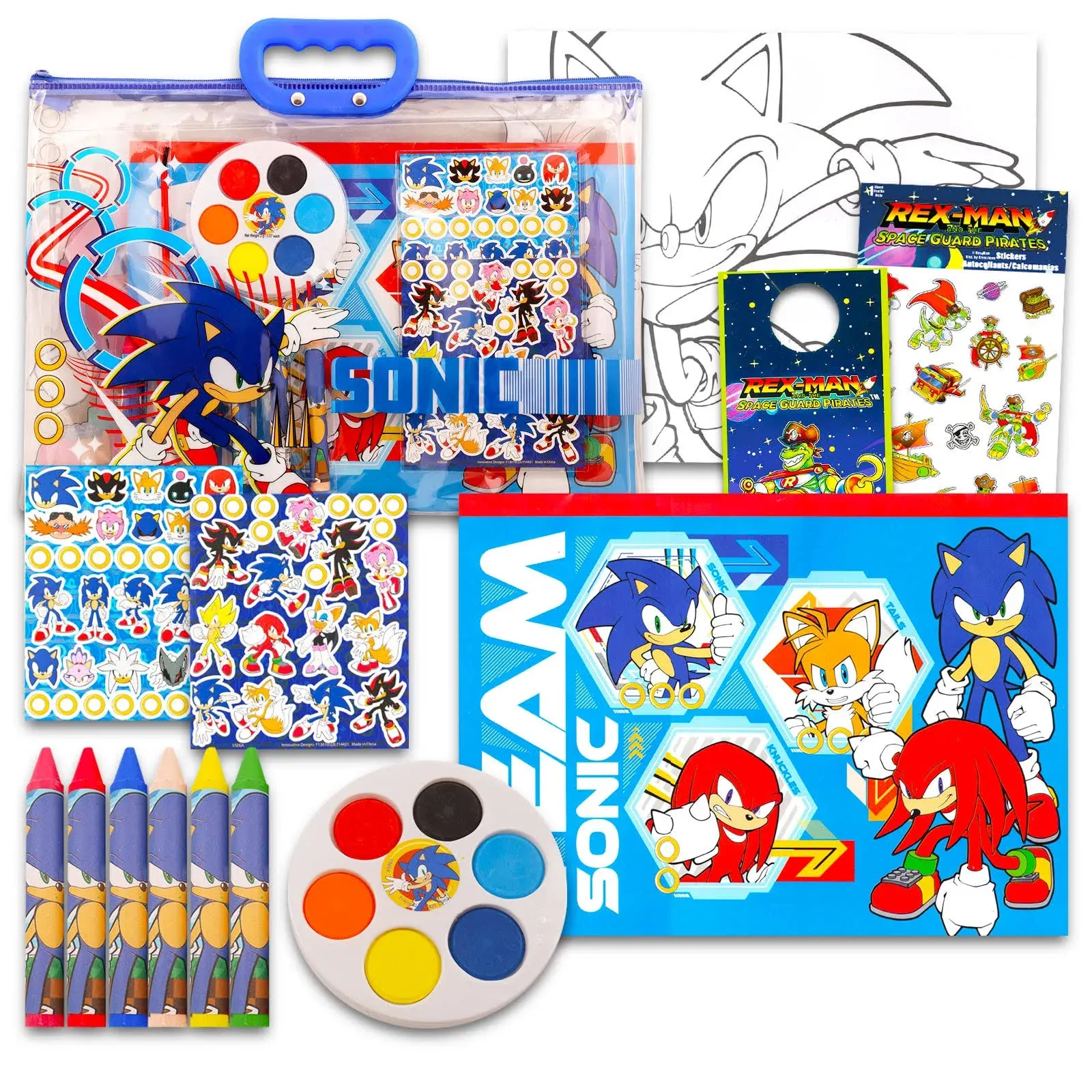 Game Party Sonic The Hedgehog Drawing and Painting Set for Boys - Sonic Gift ...