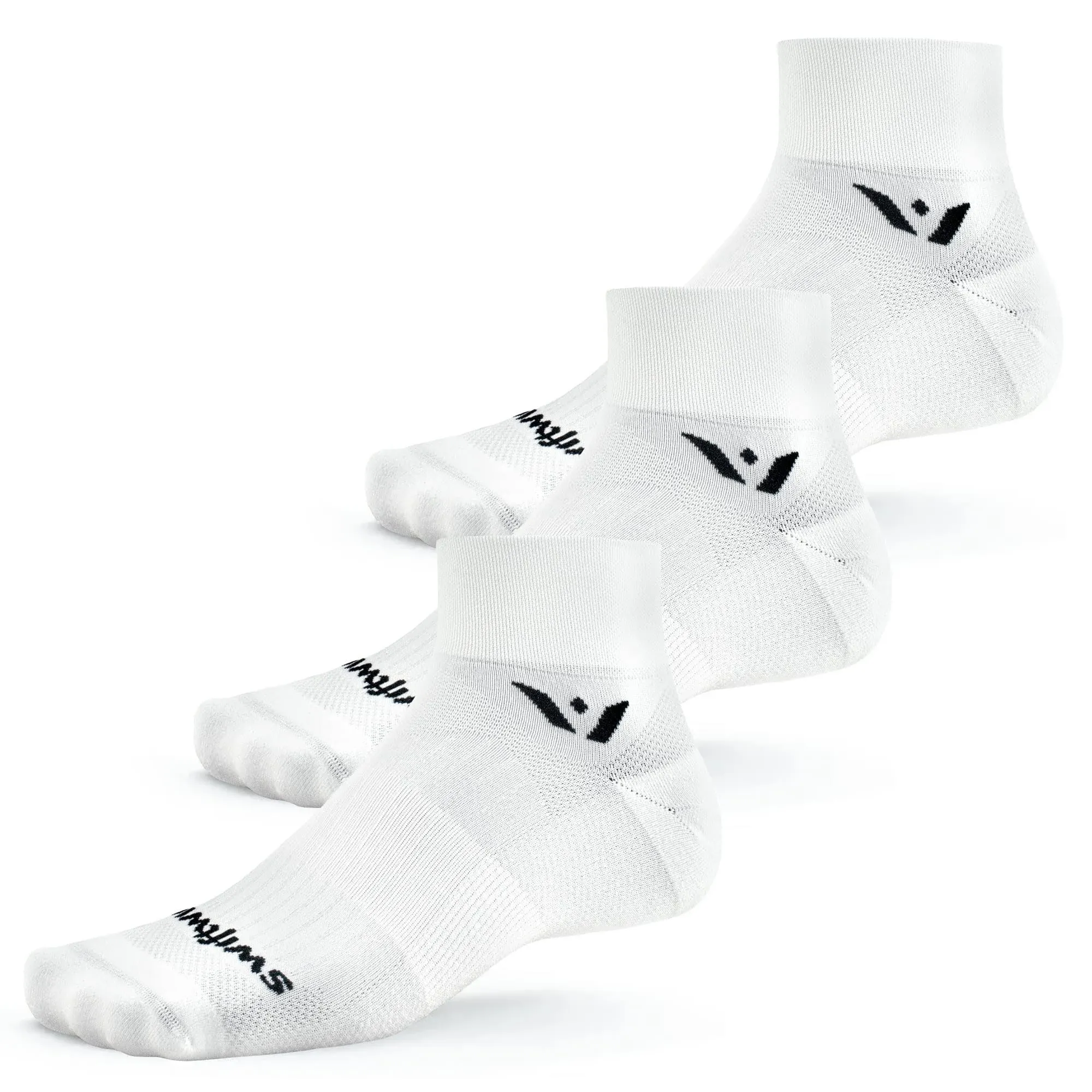 Swiftwick 3 Pack Performance Zero Golf &amp; Running Socks White S ZA020ZZ-S (3) NIP