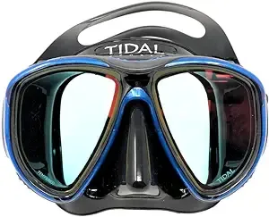 Tidal Mask - Advanced Anti Fog Diving Mask for Scuba Diving, Snorkeling, Free Diving and Swimming. Wide-Angle Tempered Glass Lens. Best Anti-Fog Diving mask for Adults.