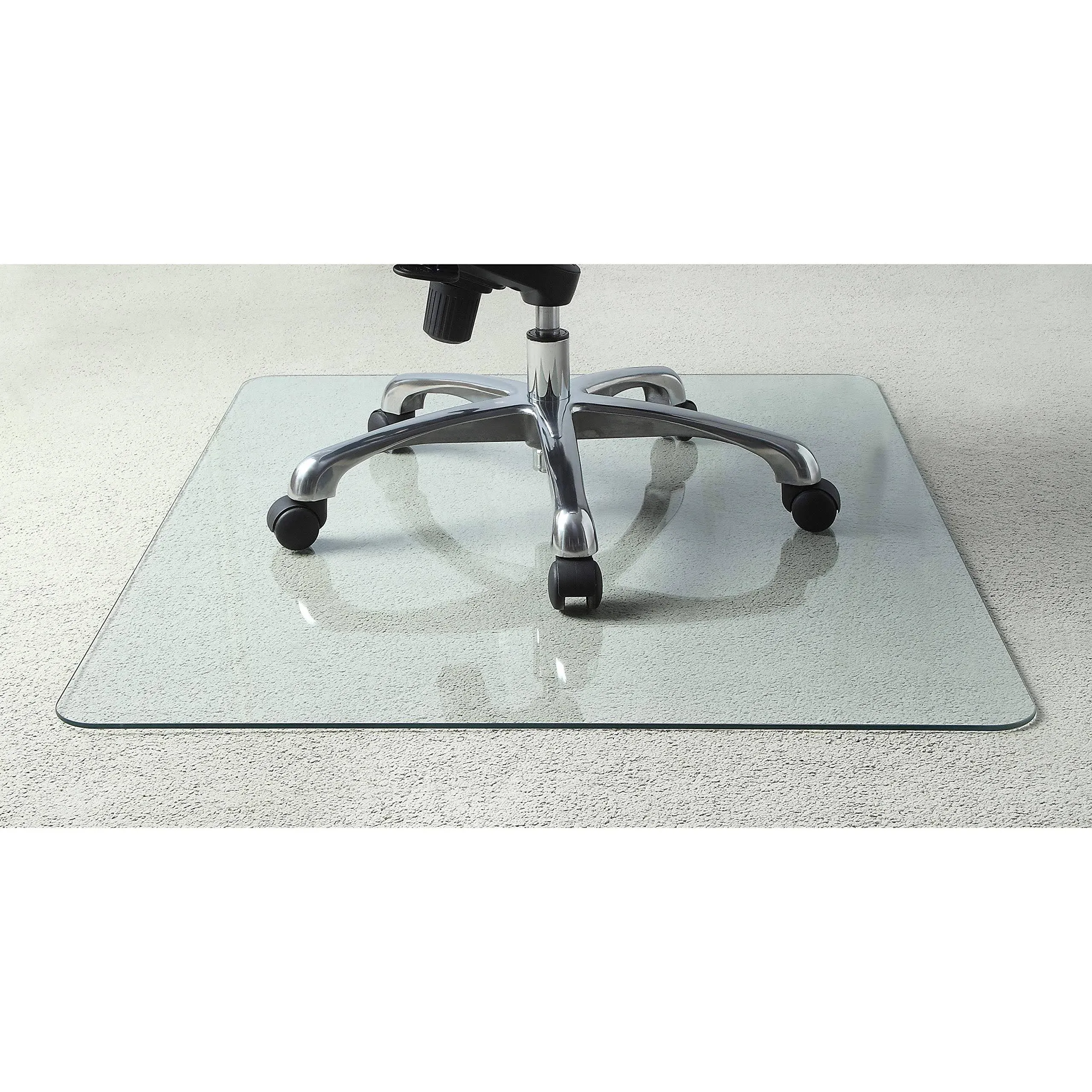 Lorell Tempered Glass Chairmat, 60", Clear