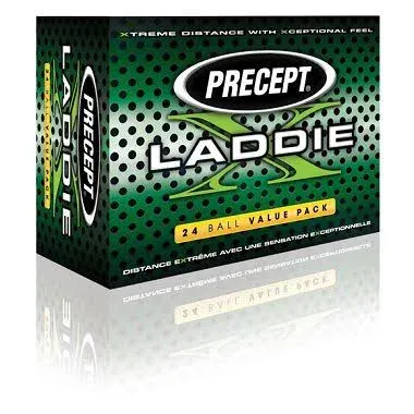 Bridgestone Precept Laddie X Golf Balls, White - 24 count