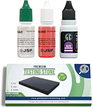 Gold Test Acid Tester Kit 10k 14k & Testing Stone