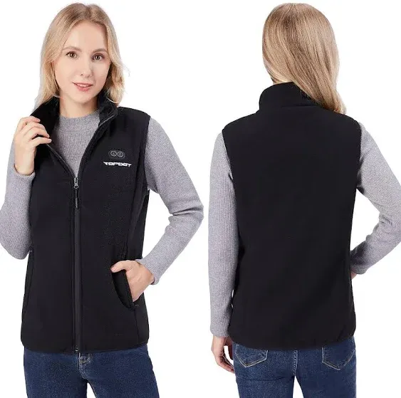 Topdot Women&#039;s Heated Vest Fleece Size Medium New w/ Tags 8 Heat Zones