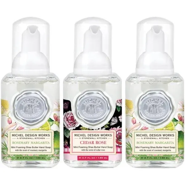 Mini Foaming Hand Soap Set Rosemary Margarita/Cedar Rose