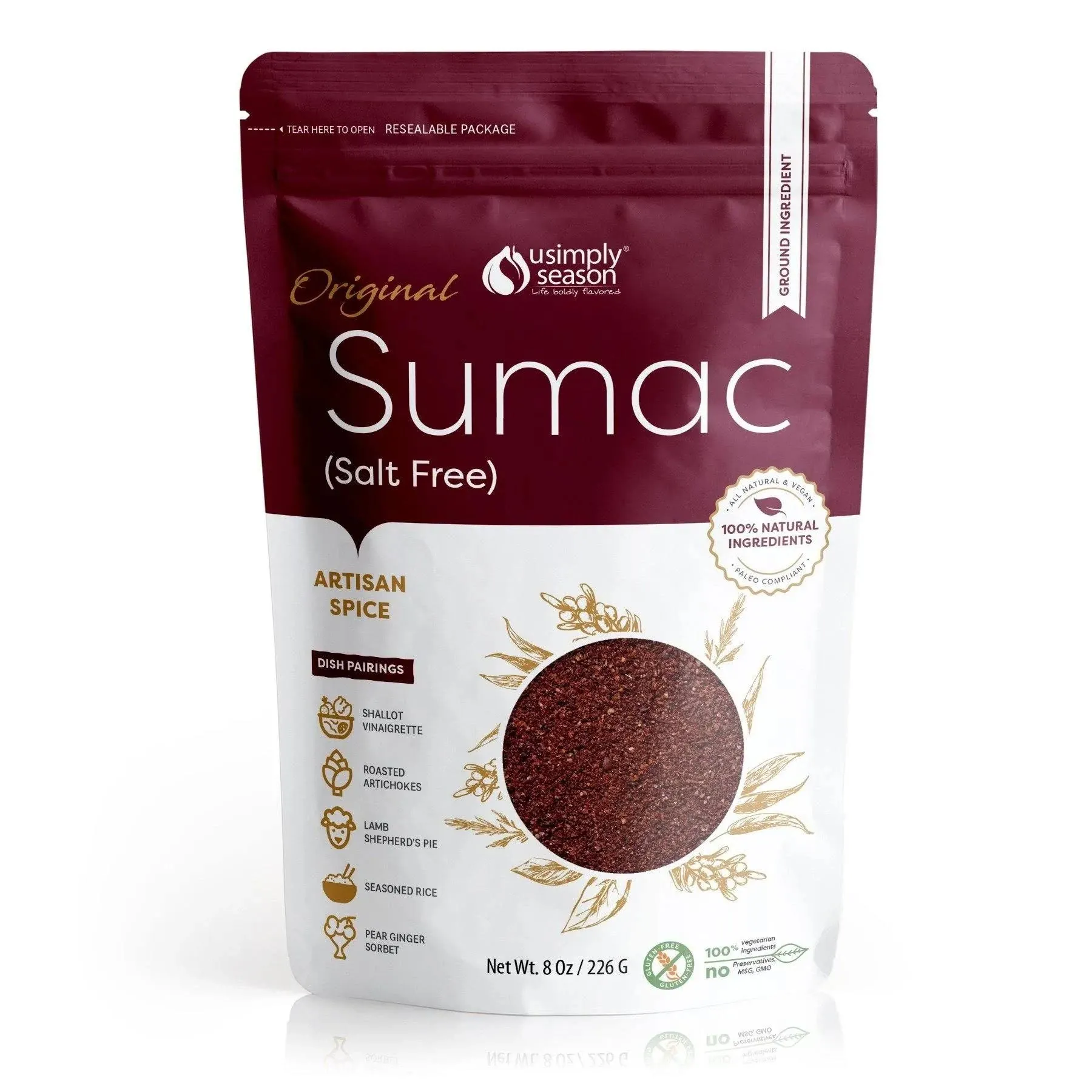 USimplySeason Sumac Spice (Original Powder, 8 Ounce)