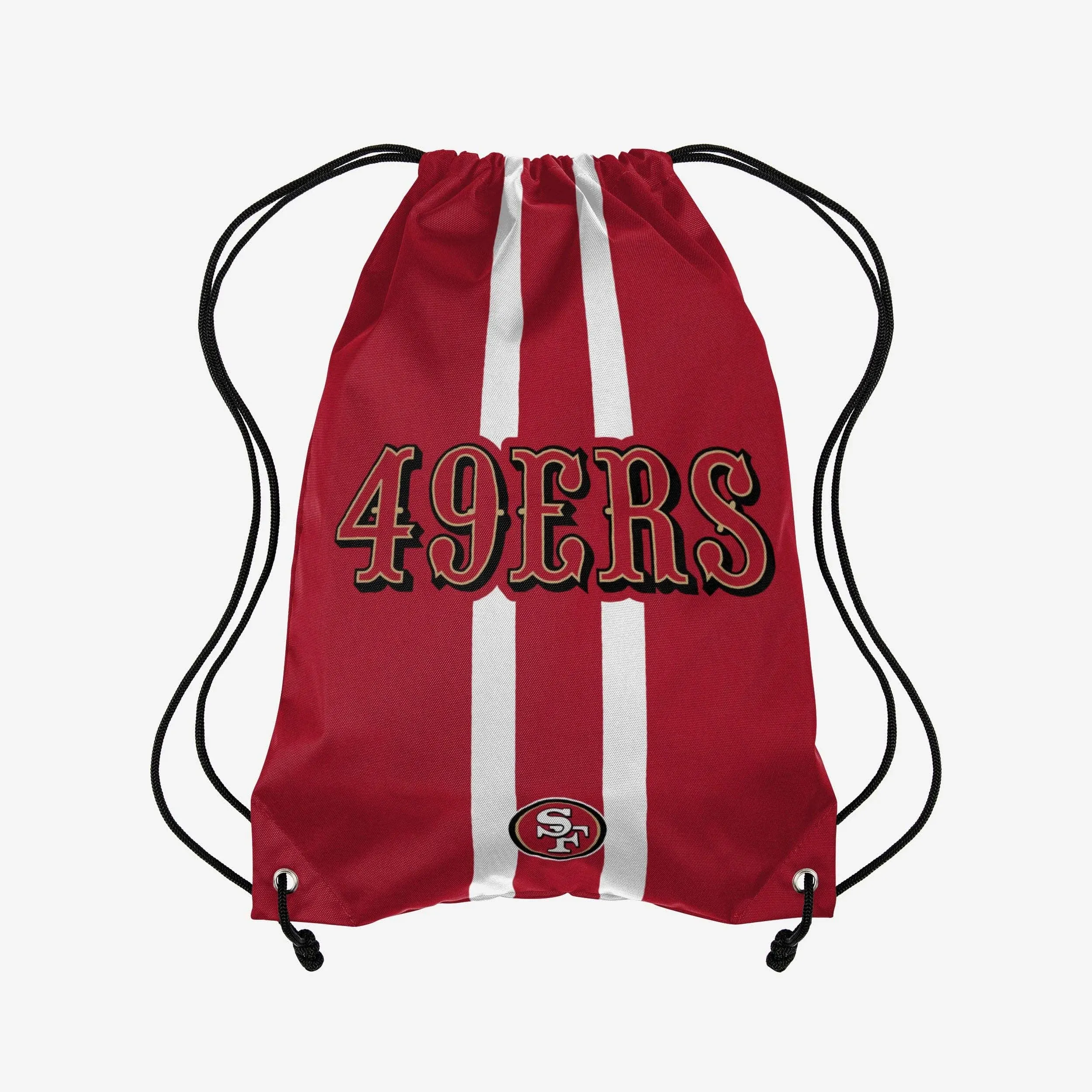 San Francisco 49ers NFL Team Stripe Wordmark Drawstring Backpack