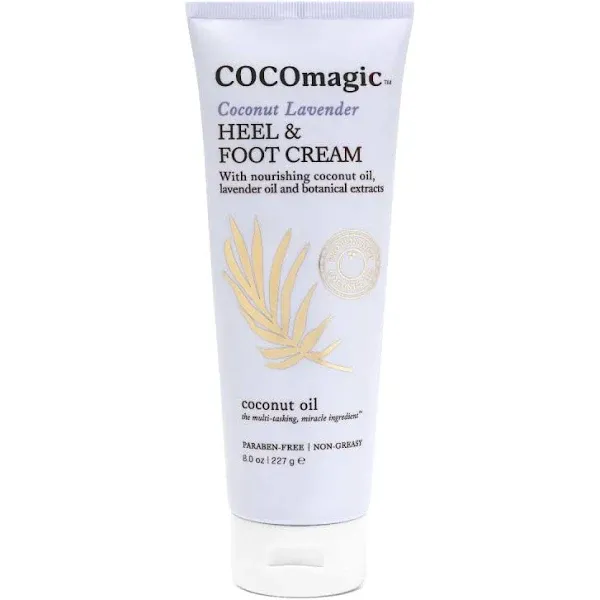 JUMBO SEALED COCOMAGIC COCONUT LAVENDER HEEL &amp; FOOT CREAM 8 OZ coco magic