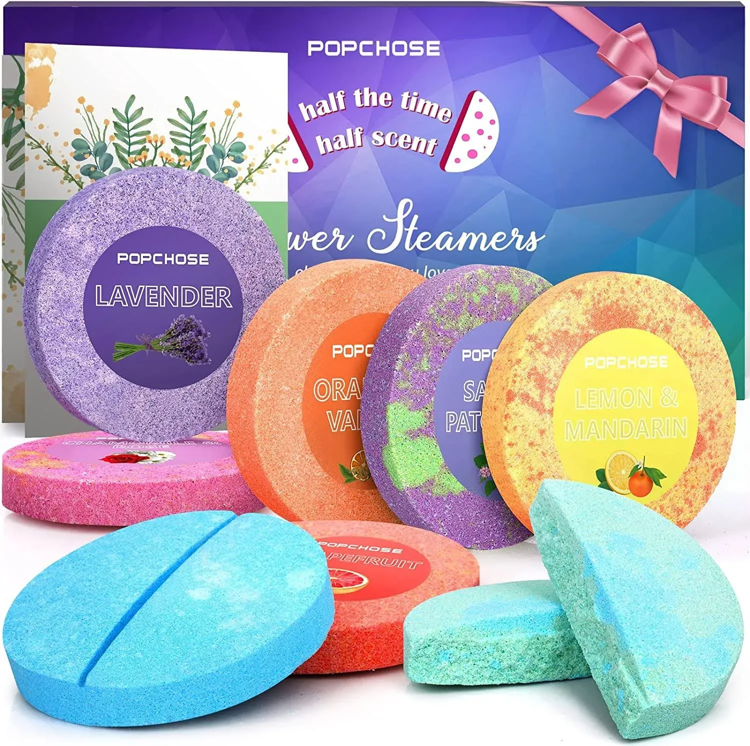 Shower Steamers Aromatherapy - Stocking Stuffers for Women, 8 Pack Shower Tablet